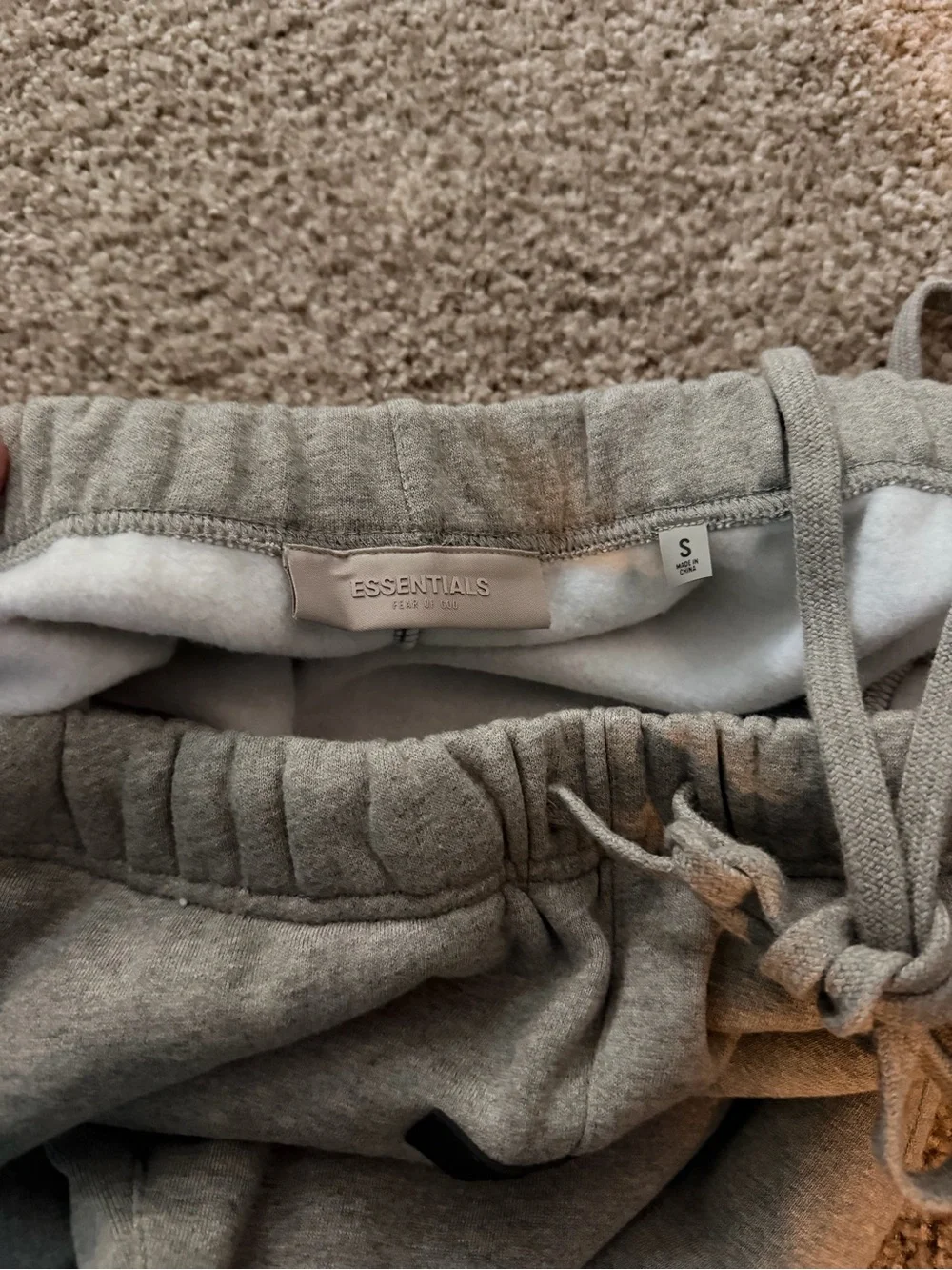 Fear of God ESSENTIALS Light Gray Men's Drawstring Joggers